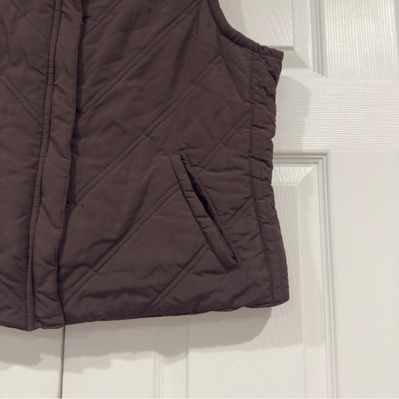 Daisy Fuentes Lightweight Puffer Vest Chocolate Brown Size Junior XL - Picture 3 of 9